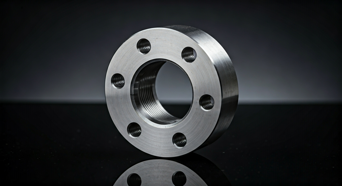 Photo realistic blind flange close-up