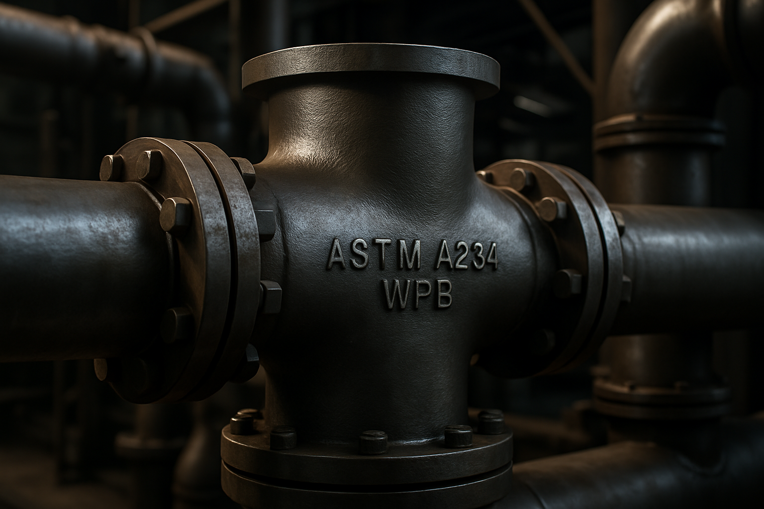 Conexão em T de aço carbono ASTM A234 WPB