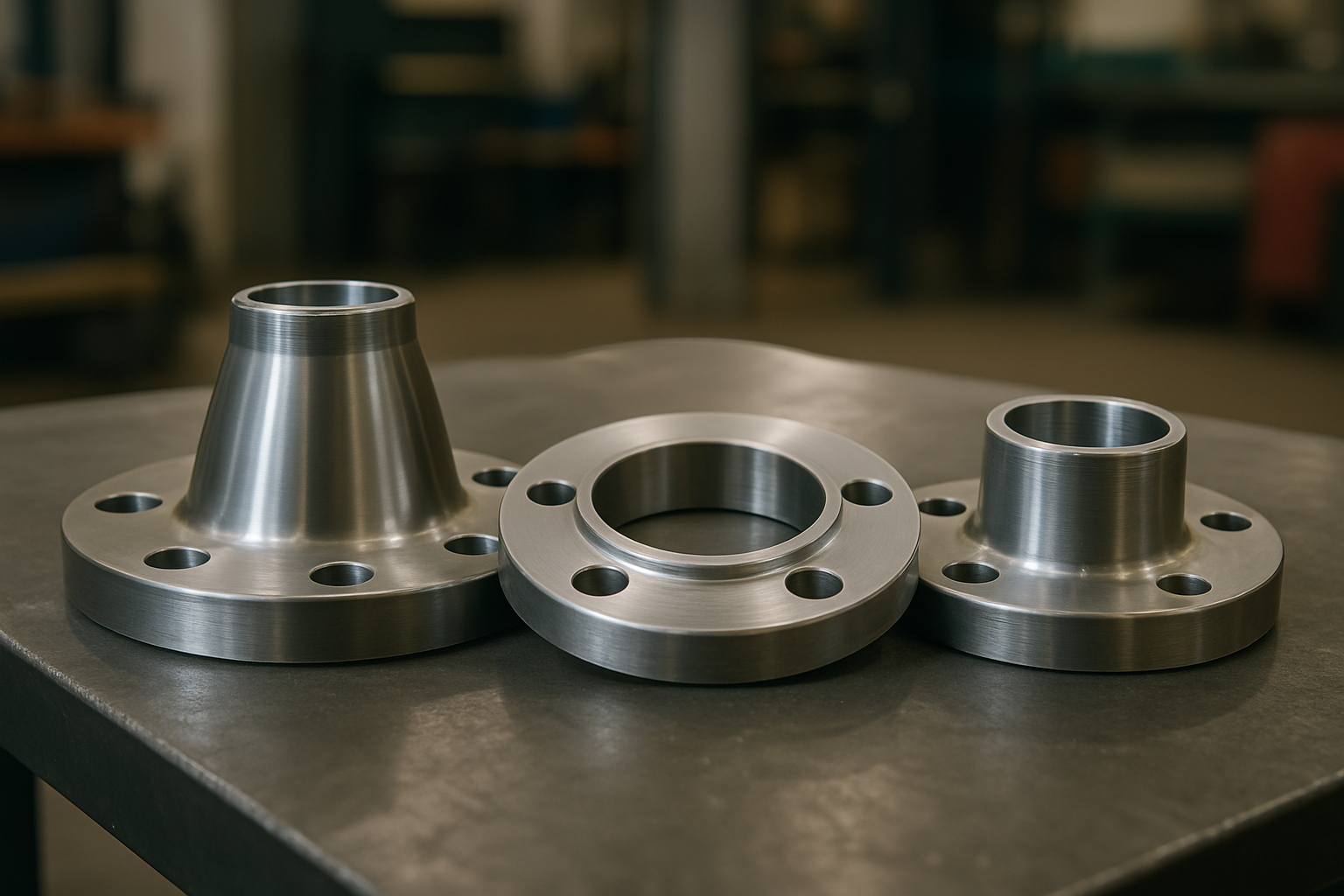 three types of pipe flanges