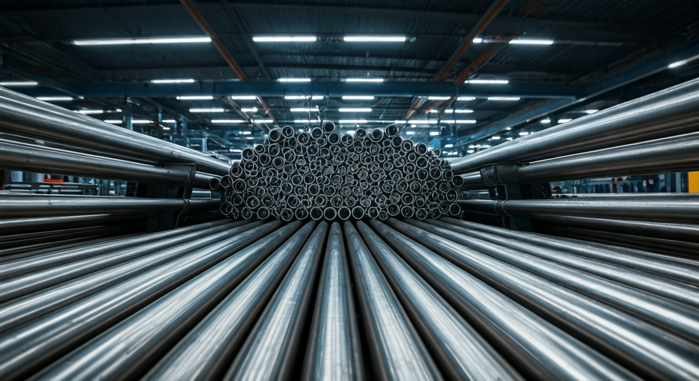 Stainless steel pipes modern display