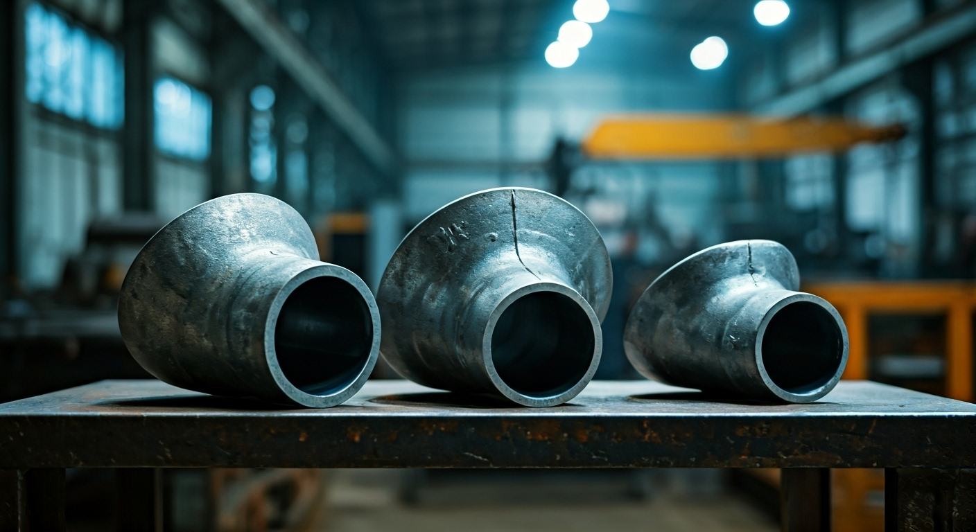 Three types of pipe elbows displayed