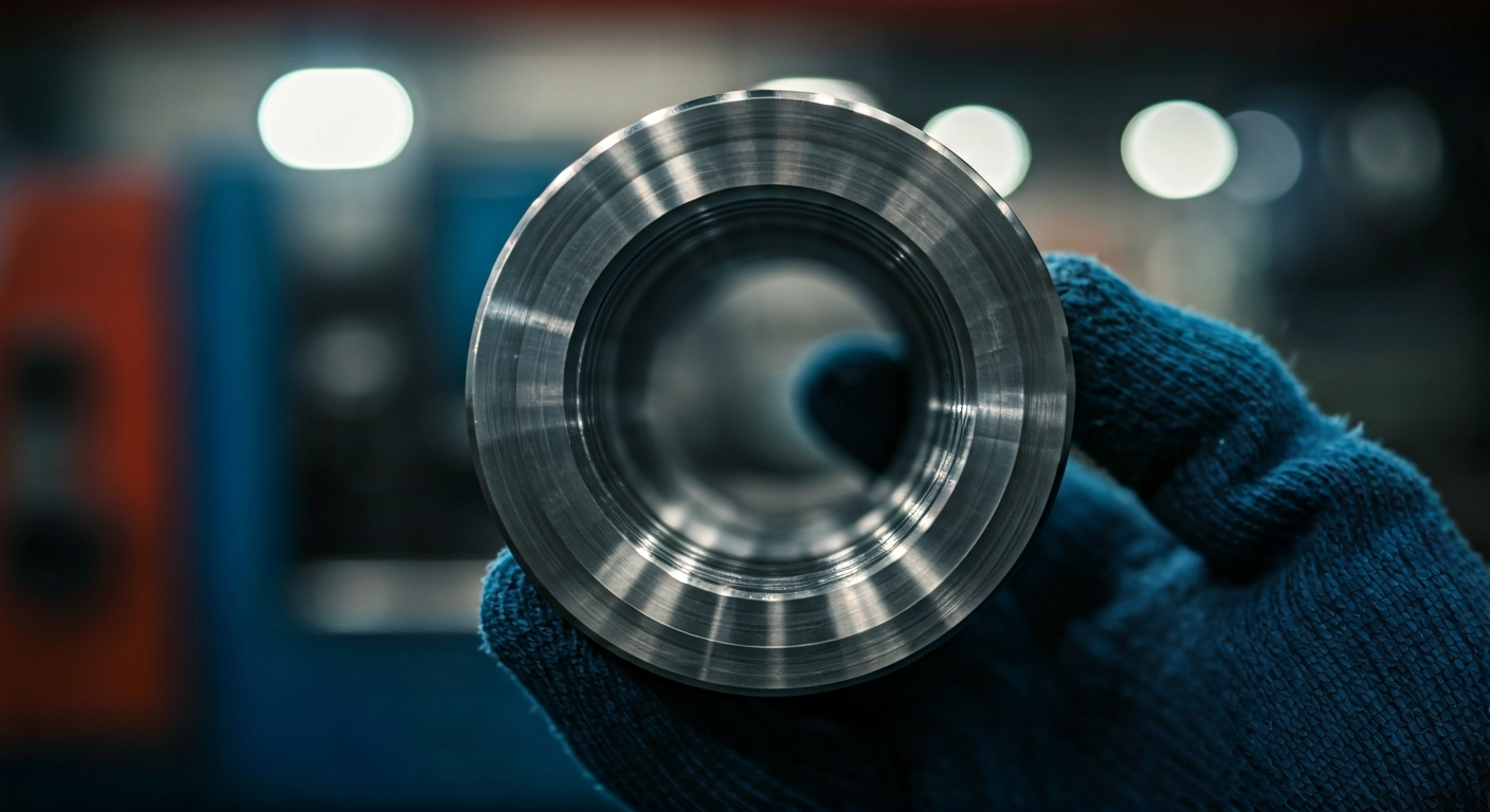 Inspecting carbon steel pipe fitting