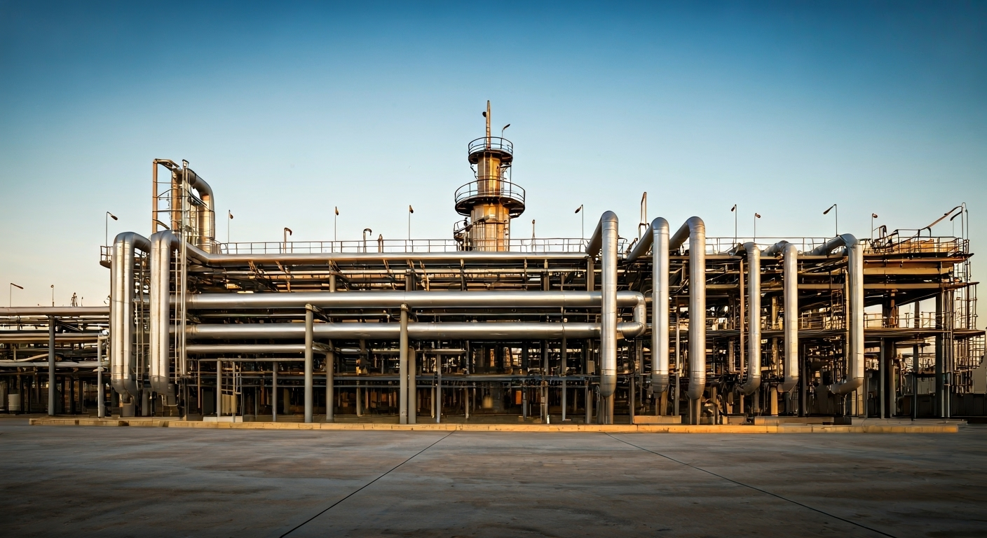 Industrial facility with flange joints