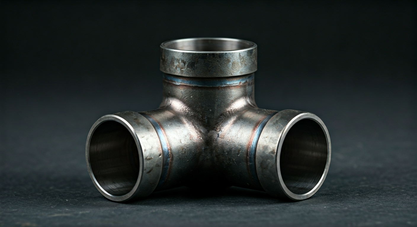 ASTM A234 WPB tee close-up