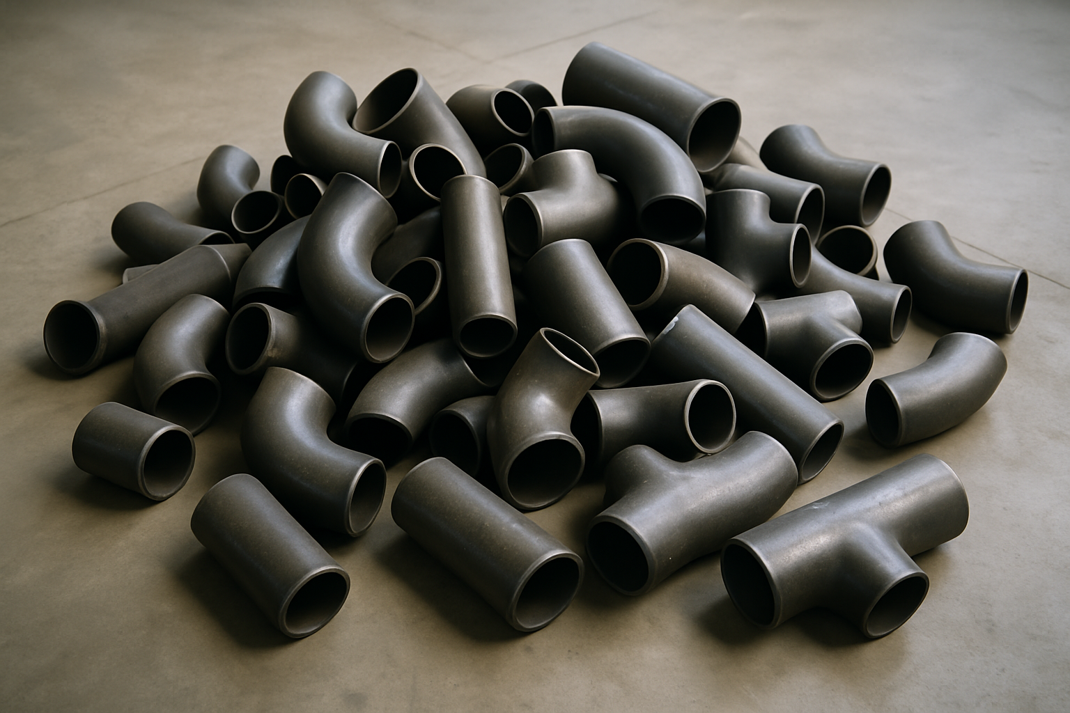 assorted carbon steel pipe fittings