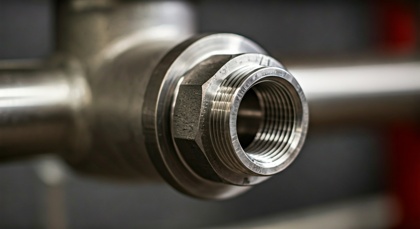 stainless steel reducer on pipe