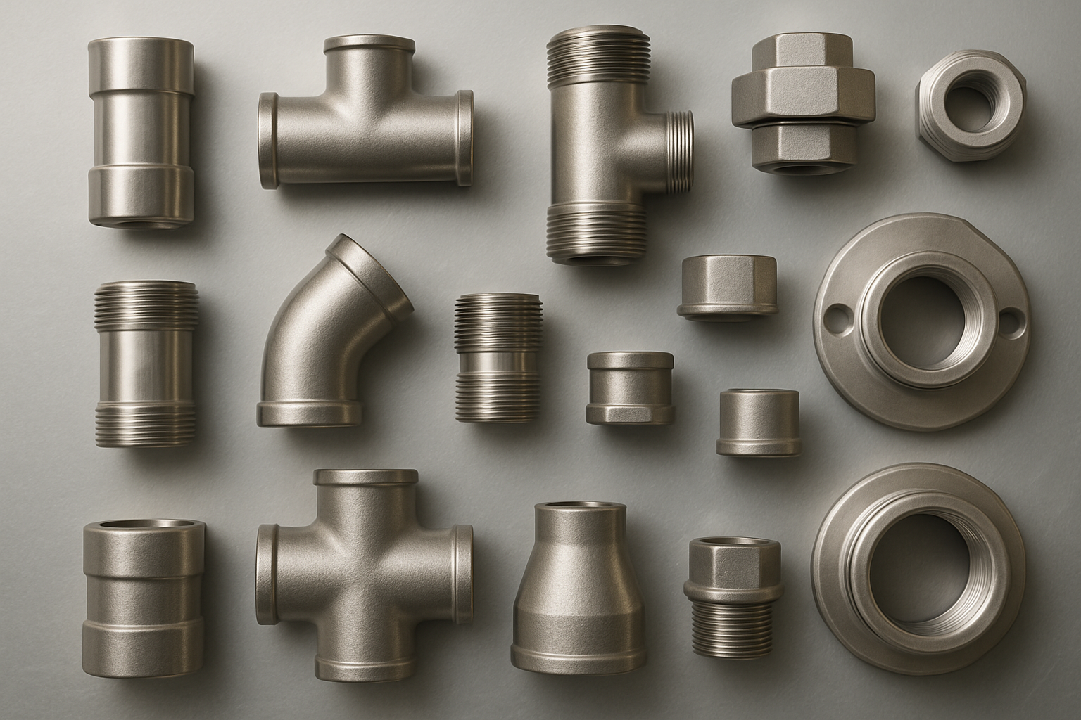 Variety of stainless steel pipe fittings