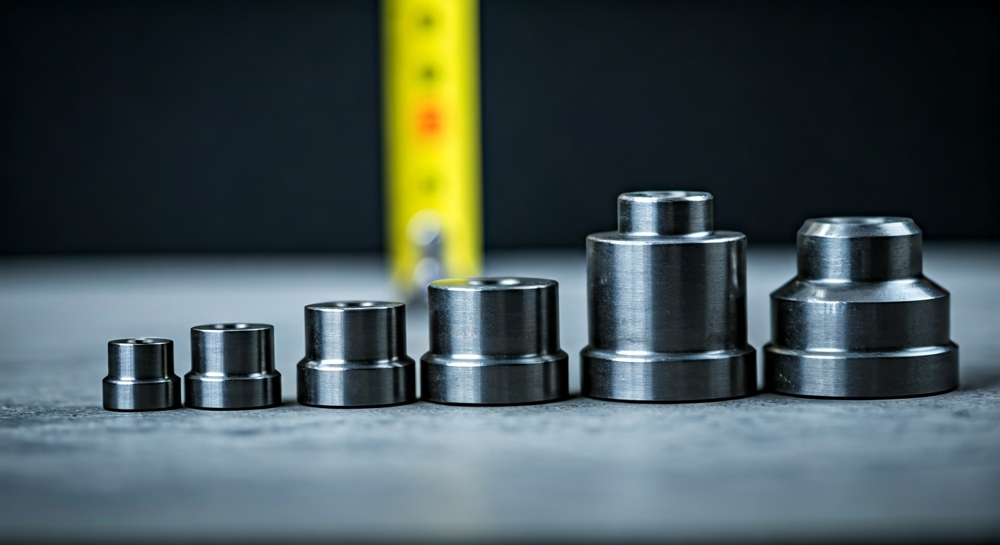 steel caps with measuring tape