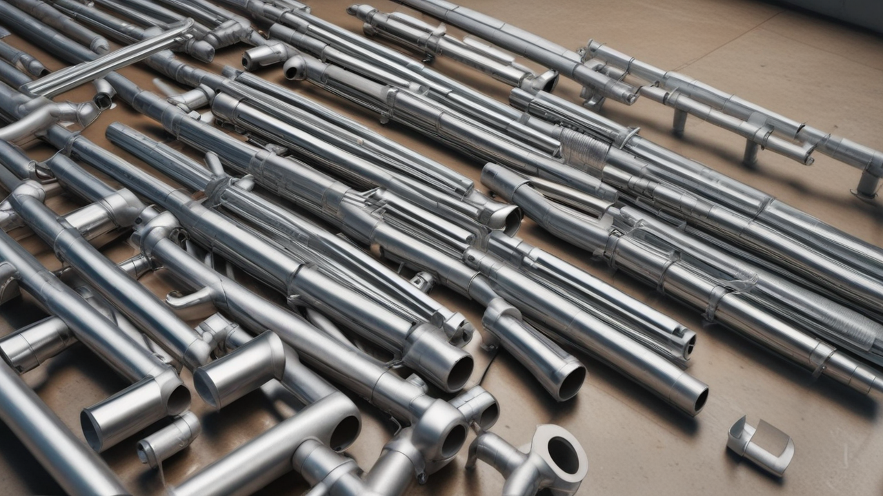 Stainless steel pipe fittings display