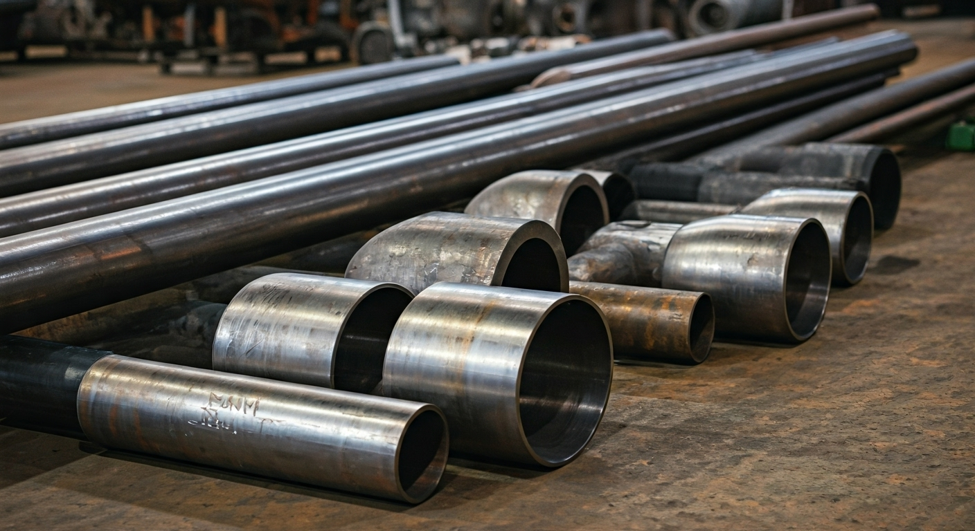 Pipe elbows of different materials