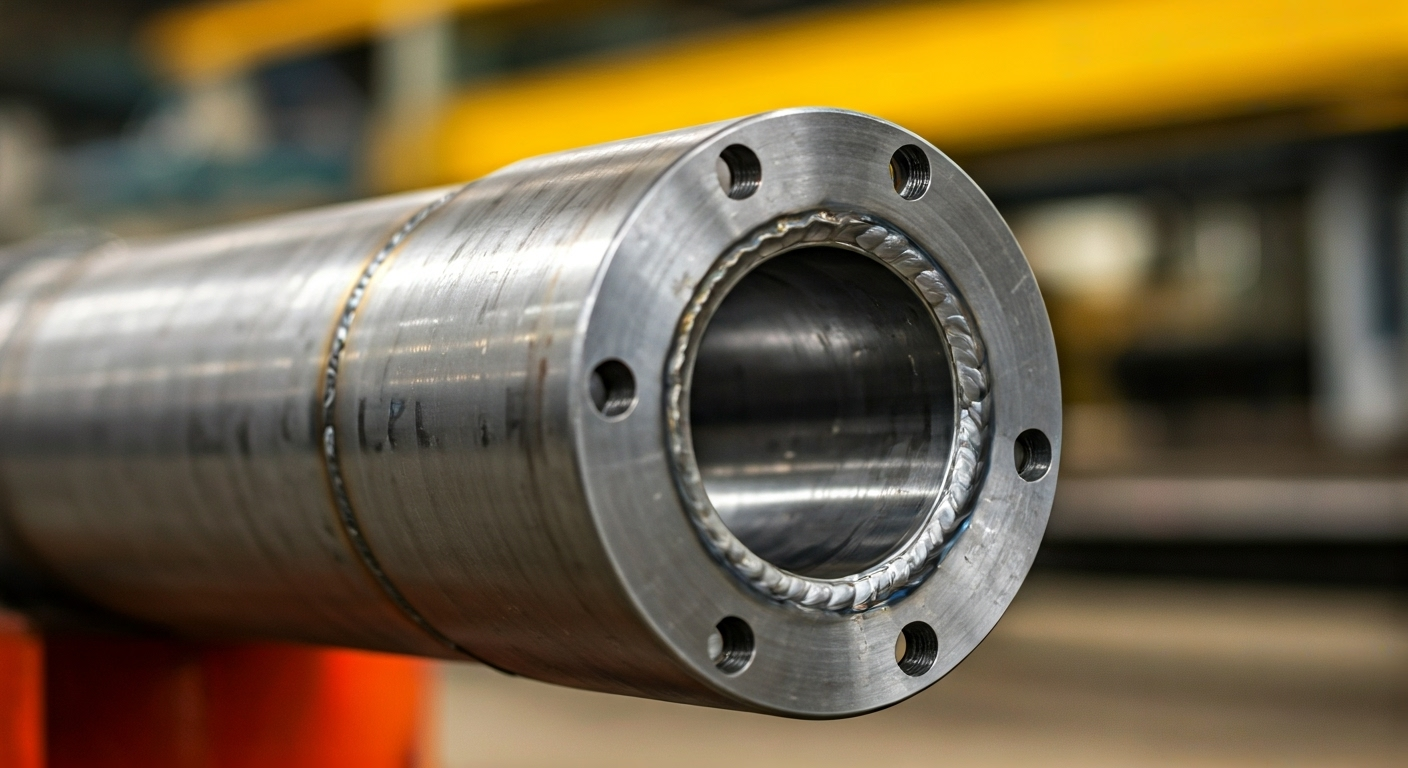 Carbon steel reducer joining pipes
