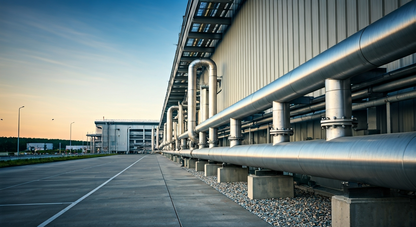 industrial facility with piping