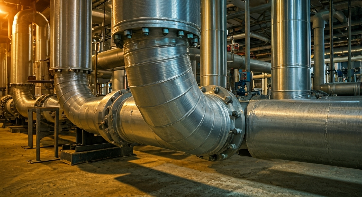 Elbow fittings in factory piping