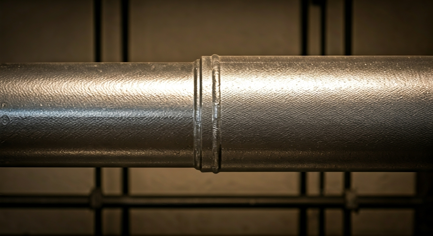 Seamless elbow fitting close-up