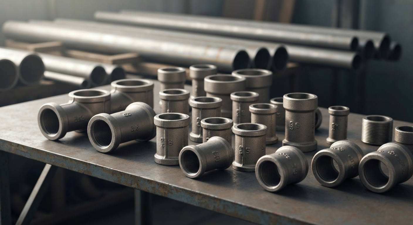 assorted pipe fittings industrial