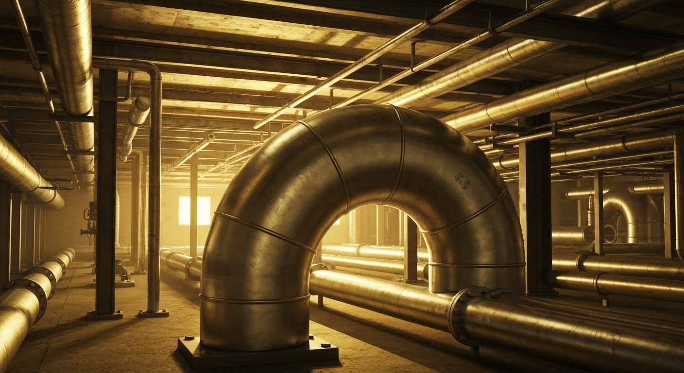 8 inch CS long radius elbow piping