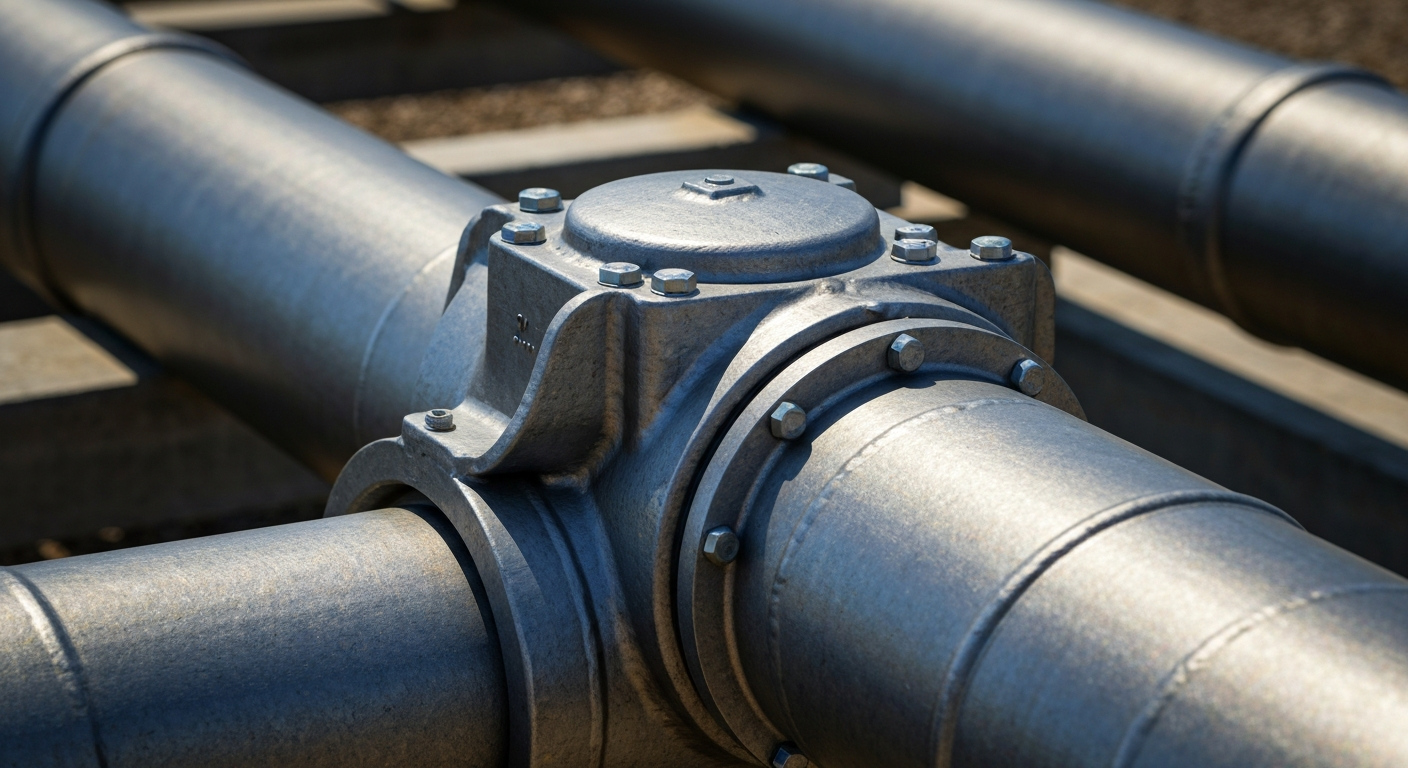 Pipe cap on industrial pipeline