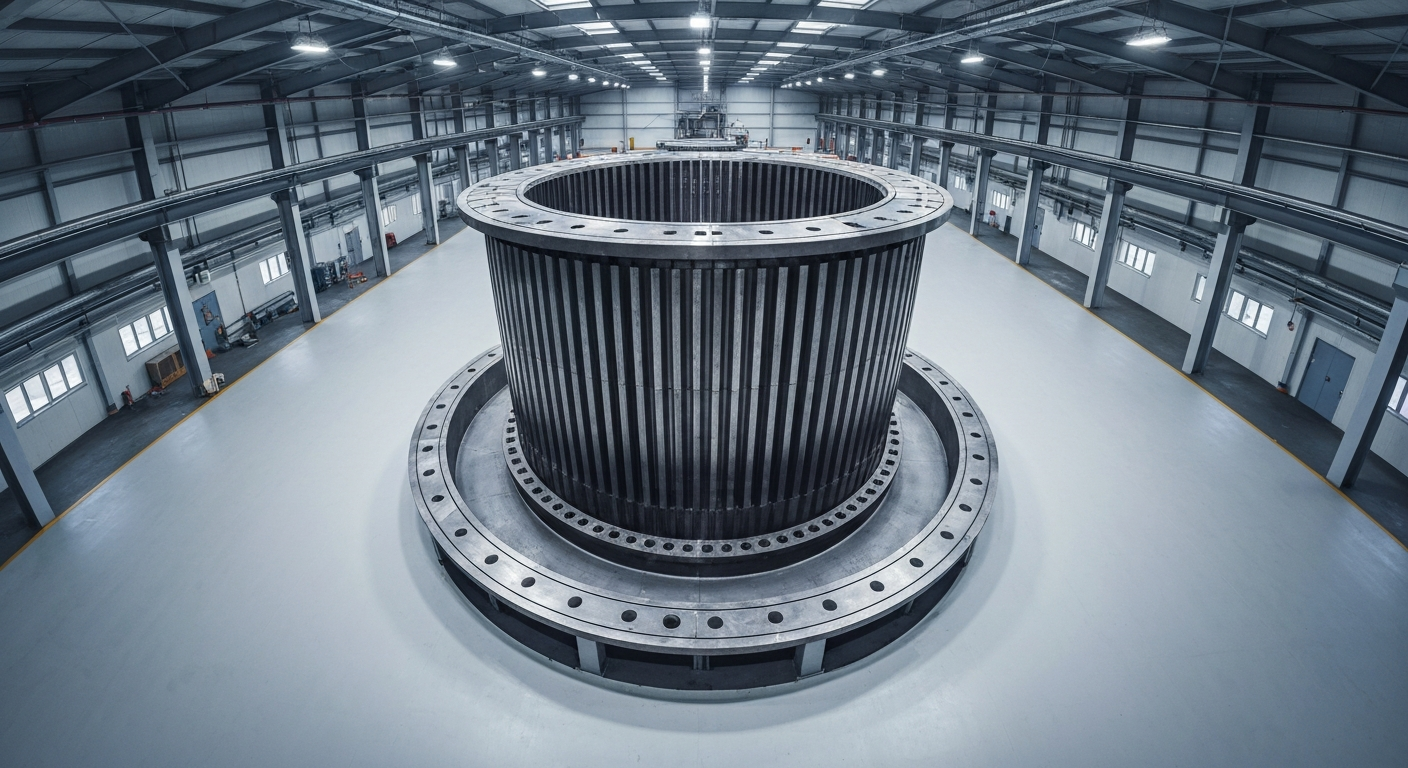 Concentric reducer in industrial setting