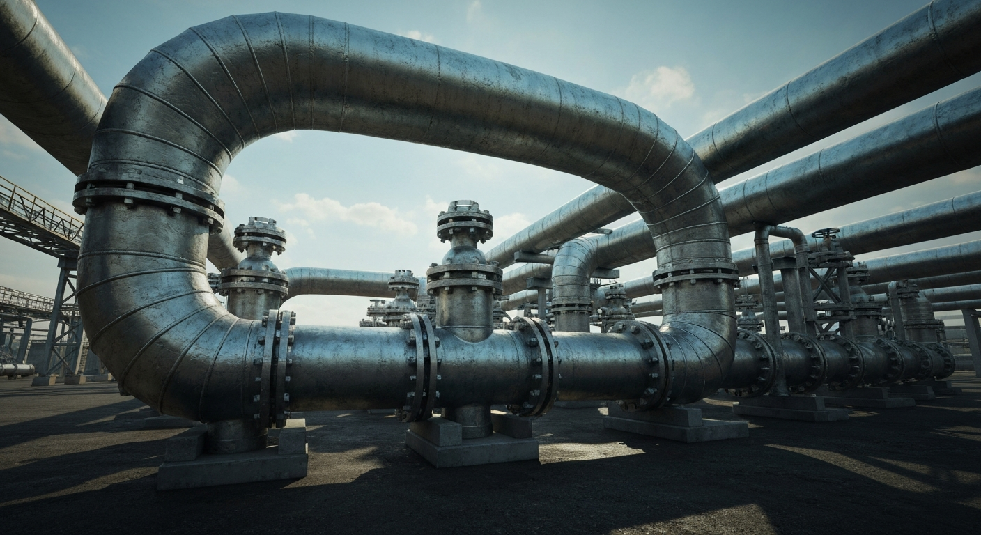 industrial pipes with weld fittings