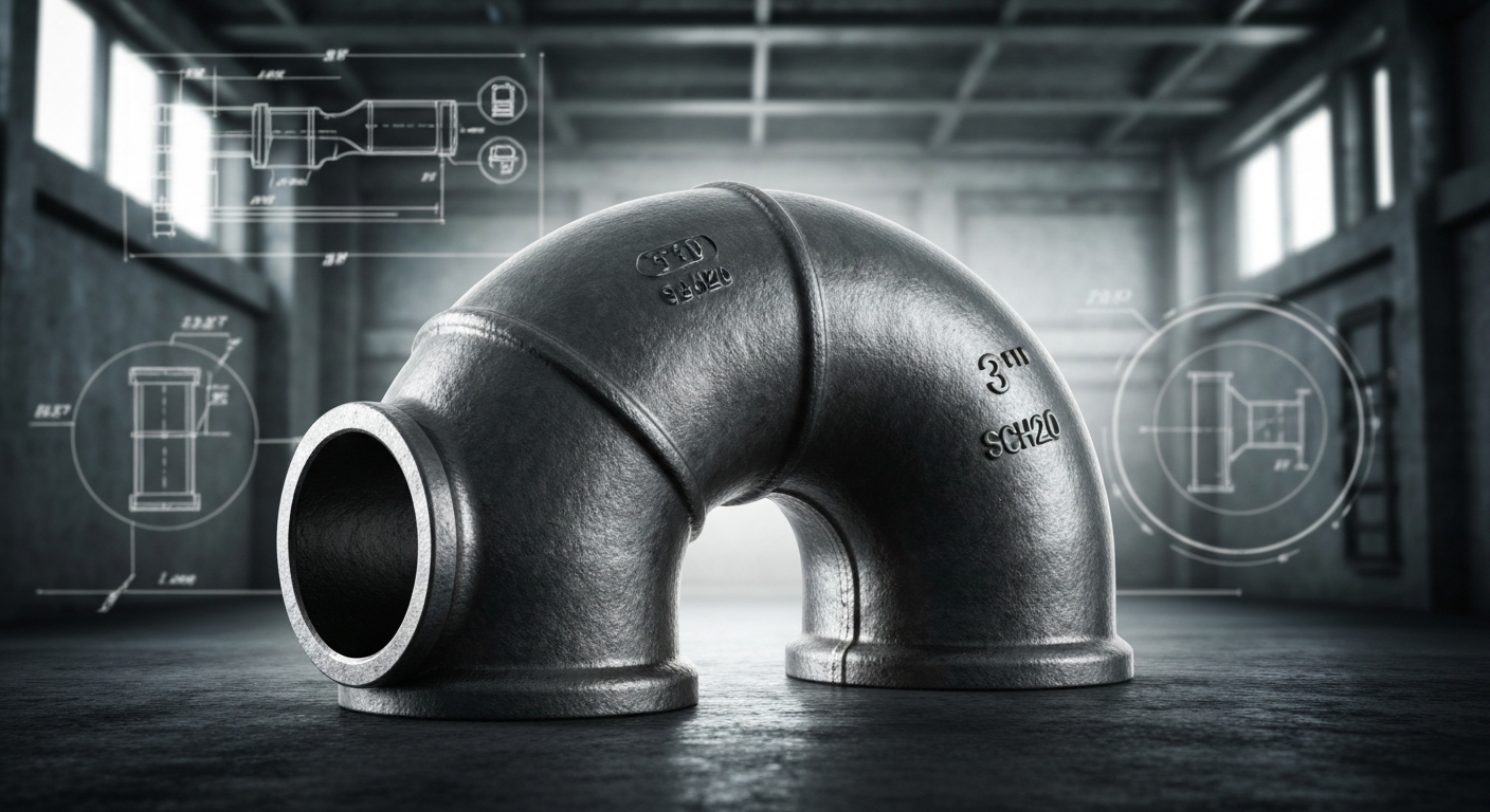 3-inch SCH20 pipe elbow digital art